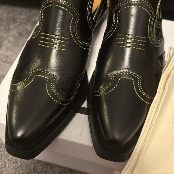 Ganni cowgirl clogs mules size 37/7‎ - Picture 2 of 7